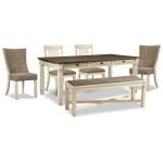 Bolanburg Dining Table, 4 Chairs and Bench