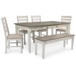 Skempton Dining Table, 4 Chairs, and Bench