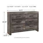 Wynnlow King Panel Bed with Mirrored Dresser and Nightstand - Image 9