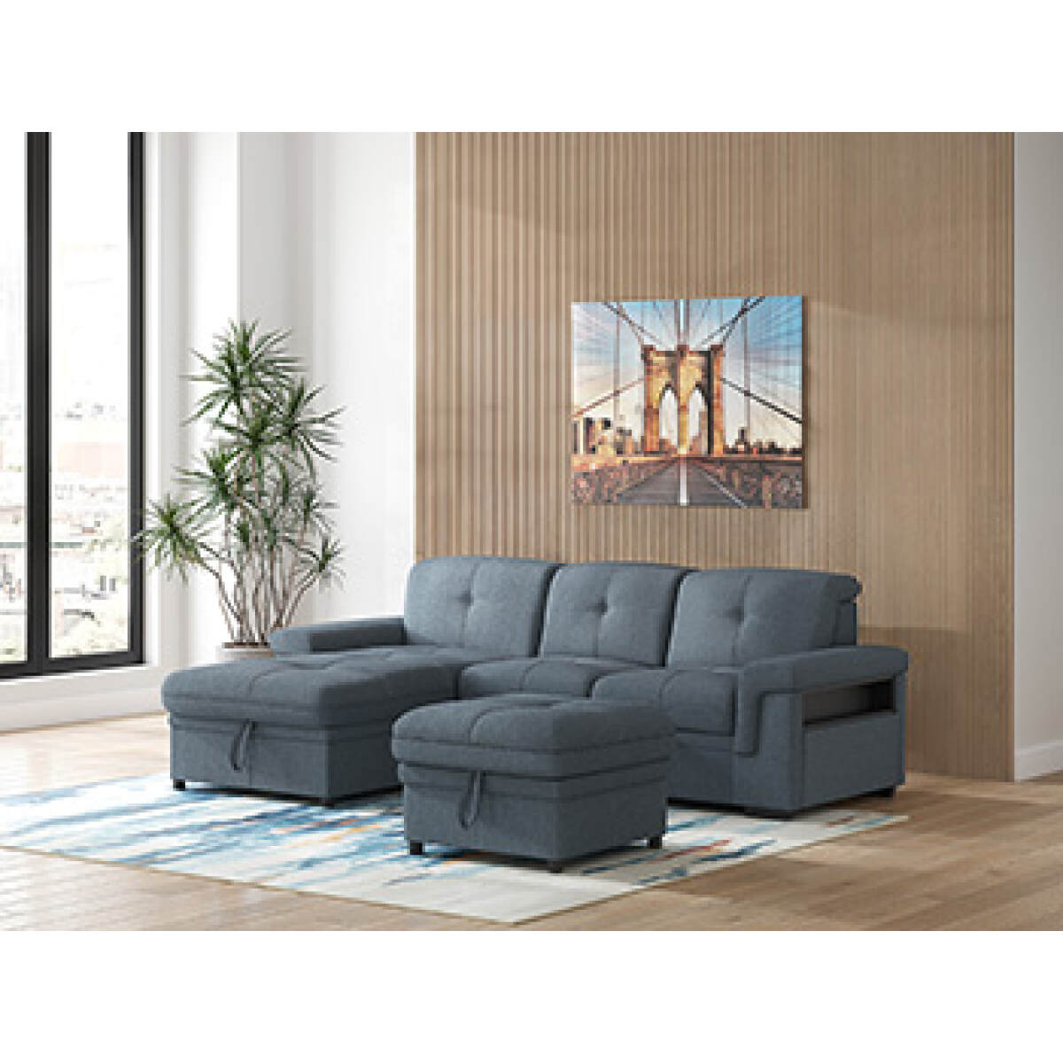 0a364fa6f54ae0bcc232604fe78b13a0 Dinger Left-Arm Facing Corner Chaise with Storage - Image 1