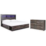 Drystan King Bookcase Storage Bed and Dresser