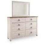 Willowton Queen Panel Bed, Dresser, Mirror, and Nightstand - Image 3