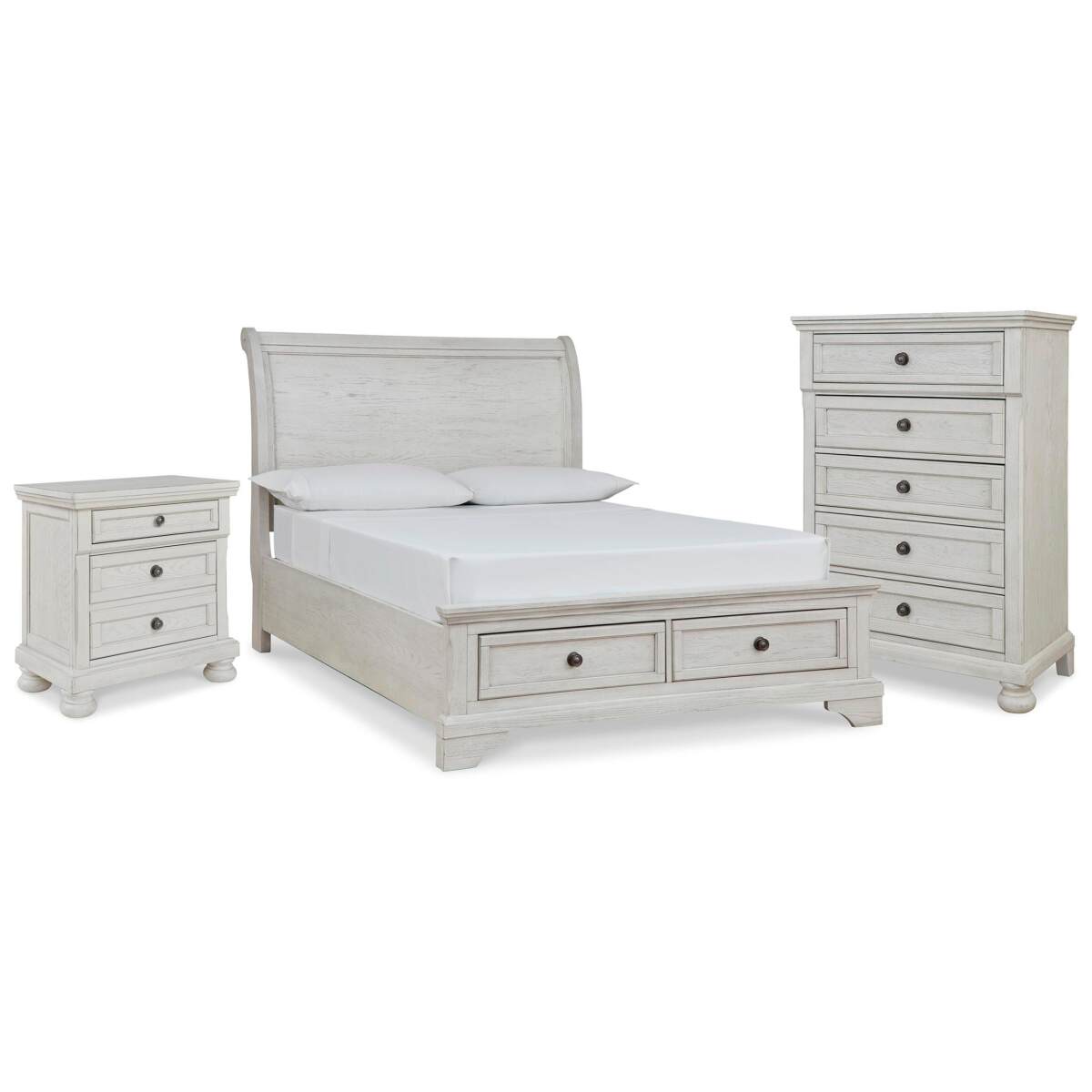0b26c0897e01db7fb2a881b0cb20fc78 Robbinsdale Full Sleigh Storage Bed, Chest and Nightstand - Image 1
