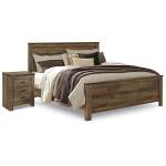 Trinell King Panel Bed and Nightstand