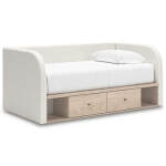 Arloster Twin Upholstered Daybed Panel/Rails/Slats