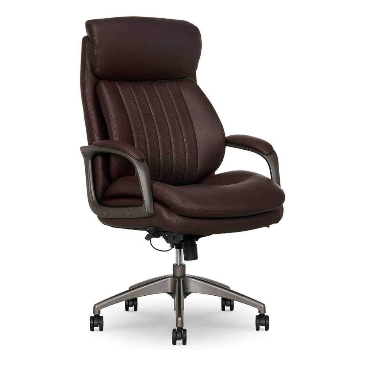 0b9595bb0a61ce388fdfc04a575aa46d Nova Executive Leather Office Chair, Brown - 52372-BRN - Image 1