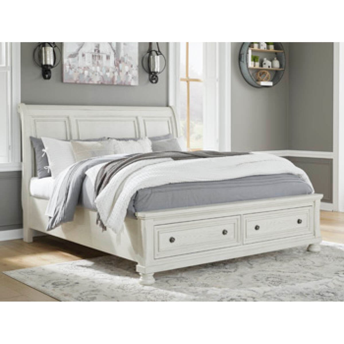 0baf33179b492edeffe15f2d9490e9b8 Robbinsdale California King Sleigh Bed with Storage - Image 1