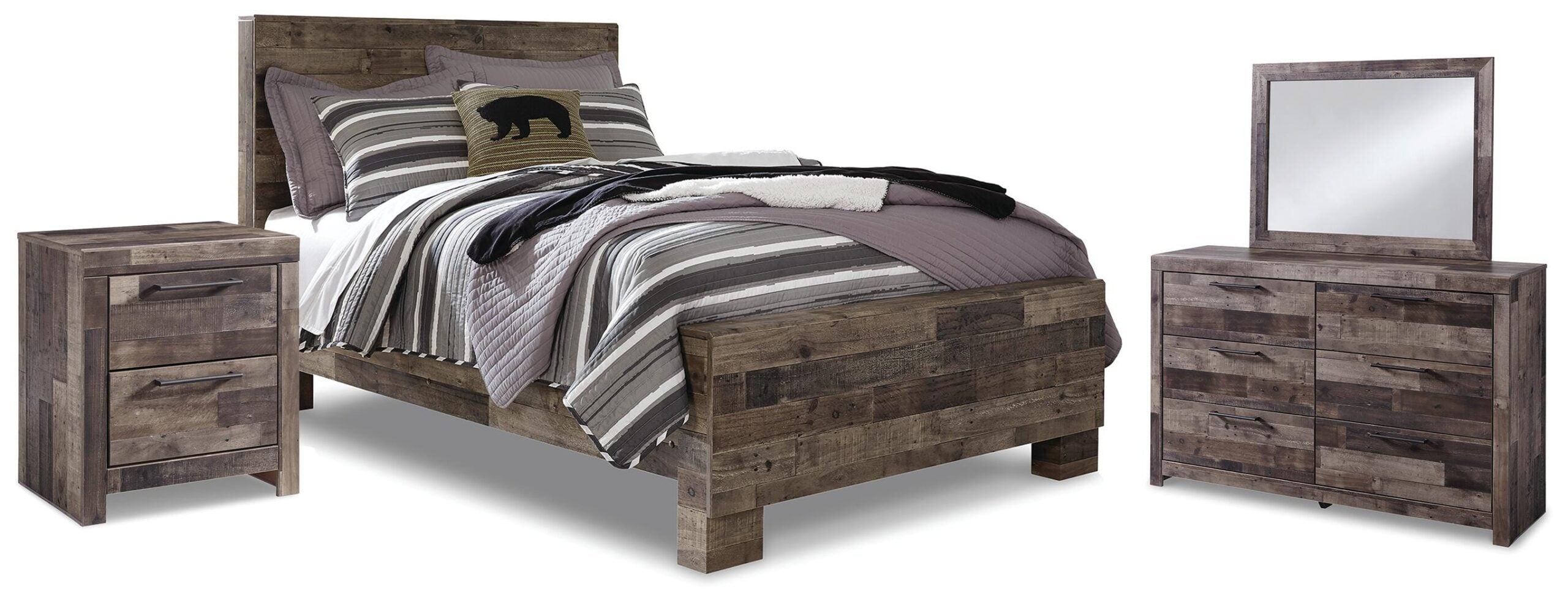 0bdec00d927089a8cf971528aab863f9 Derekson Full Panel Bed, Dresser, Mirror and Nightstand - Image 1