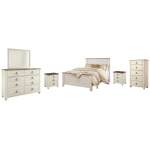 Willowton Queen Panel Bed, Dresser, Mirror, Chest and 2 Nightstands
