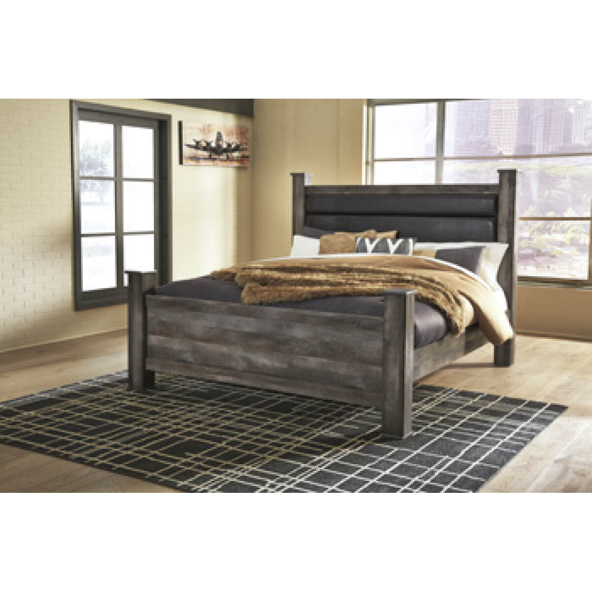 0bf90e1292a3ad3f4ffe415f4c21c267 Wynnlow King Upholstered Poster Headboard Panel - Image 1