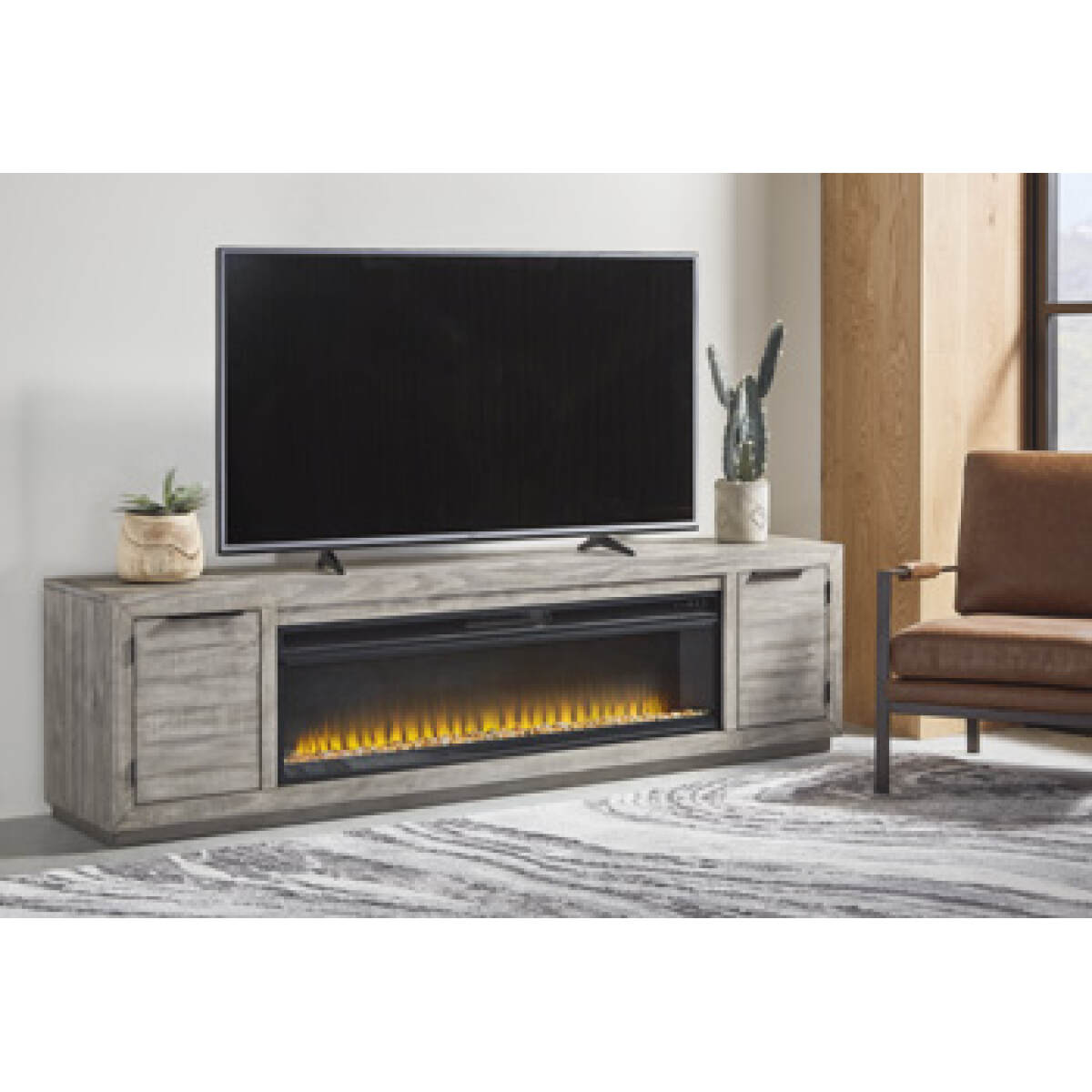 0c3c5b45c6fabb825395a0a53317bbb2 Naydell 92" TV Stand with Electric Fireplace - Image 1