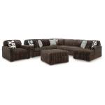 Midnight-Madness 4-Piece Sectional with Chaise, Oversized Chair and Ottoman
