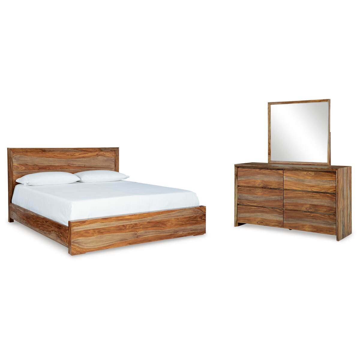 0c872252fdf89137ba40a01852f5767d Dressonni King Panel Bed, Dresser and Mirror - Image 1