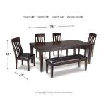 Haddigan Dining Table with 4 Chairs and Bench - Image 7