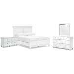 Fortman Queen Panel Bed, Dresser, Mirror and 2 Nightstands - Image 2