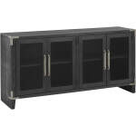 Quincy 66" Console W/ 4 Doors WMJ1240-VBK - Image 5