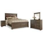 Juararo Queen Panel Bed, Dresser, Mirror and Nightstand