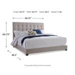 Dolante Queen Upholstered Bed, Dresser, Mirror and Nightstand - Image 9