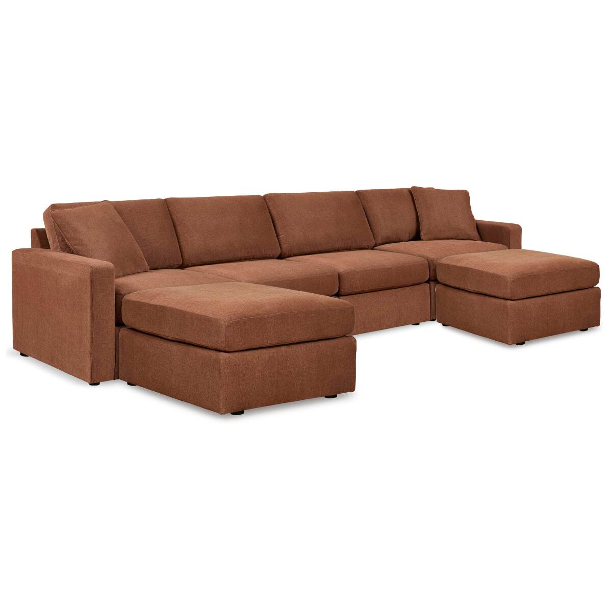 0e621a3d57f4ad653fc85d374f9b830e Modmax 4-Piece Sectional and 2 Ottomans - Image 1