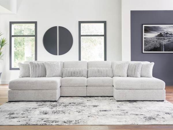 Cuddle Plush 4-Piece Sectional with Chaise - Image 3