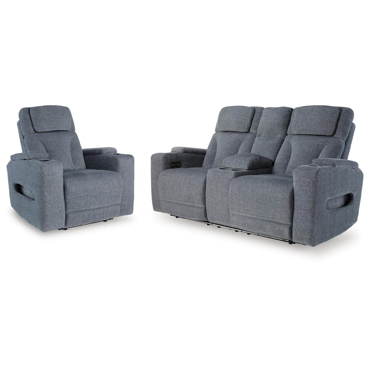 0fd75ab2581f9f903fe49610751482a9 Studio Cave Power Reclining Loveseat and Power Recliner - Image 1