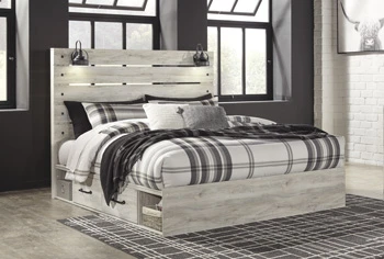 0fff7db6451f1984945ebd9f3116c53e Cambeck King Panel Bed with 2 Storage Drawers - Image 1