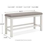 Robbinsdale Counter Height Extension Dining Table, 6 Barstools and Bench - Image 8