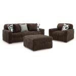 Midnight-Madness Sofa, Oversized Chair and Accent Ottoman