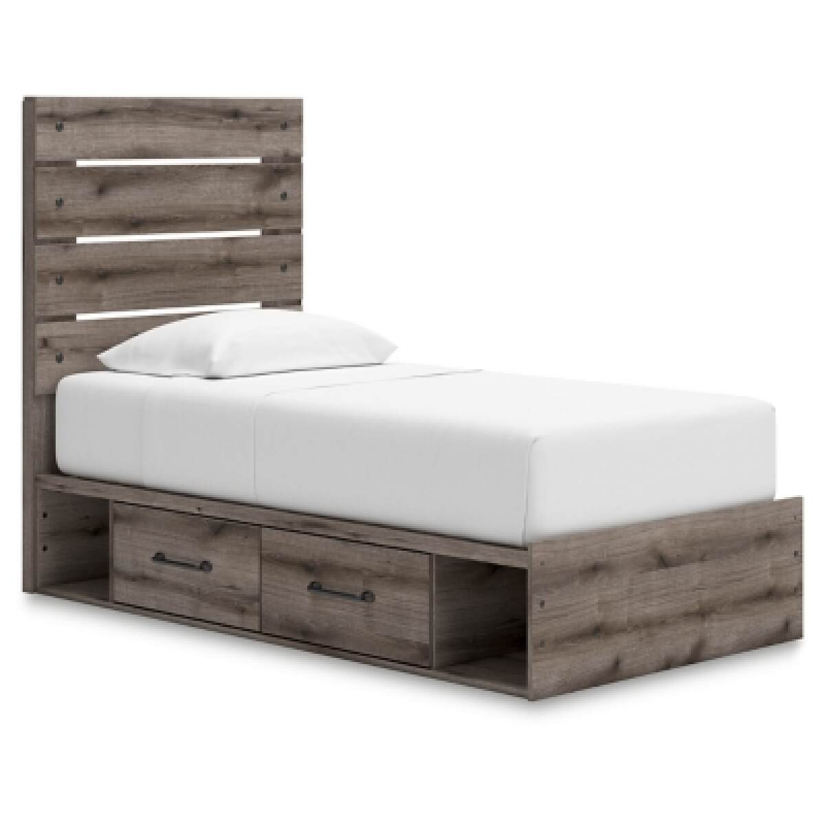 114c7078377cae23047e9699caf9f389 Graystorm Twin Panel Bed with Storage - Image 1