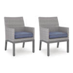 Half Moon Beach Outdoor Arm Chair with Cushion (Set of 2)