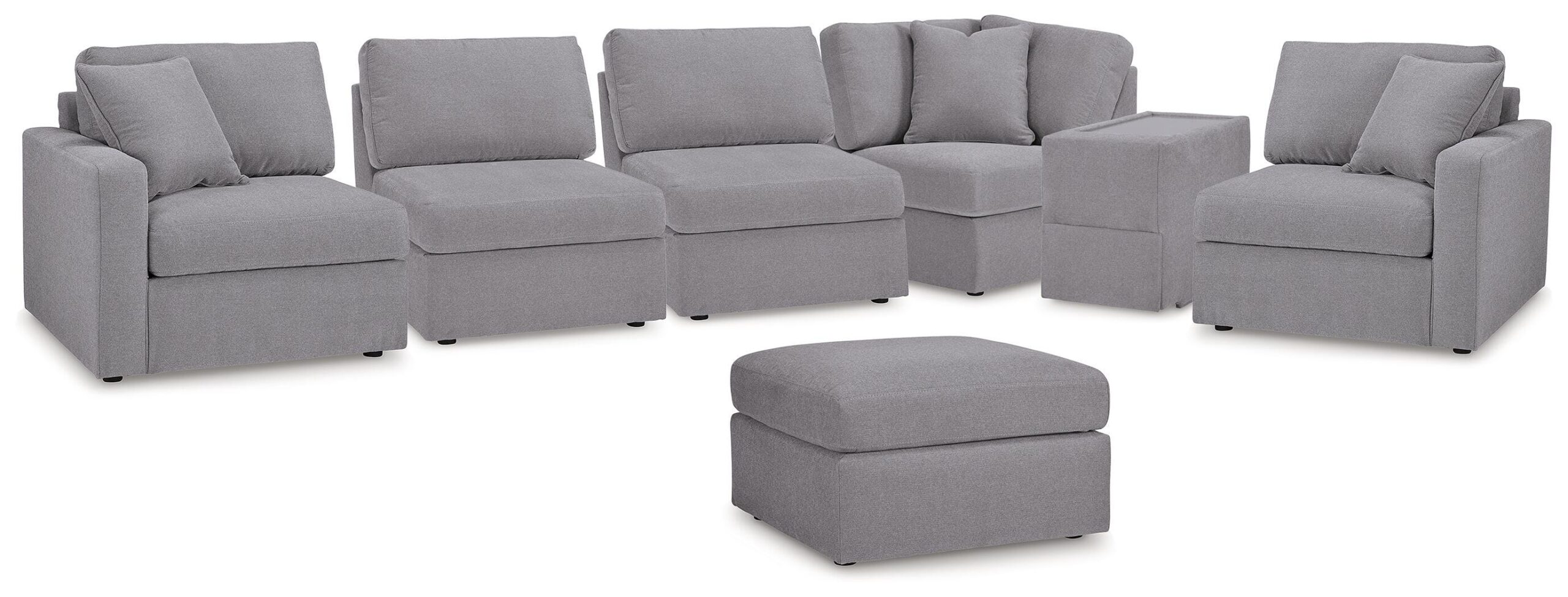 1197e3ff14e530065932a42a700972ff Modmax 6-Piece Sectional and Ottoman - Image 1