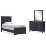 Landocken Twin Panel Bed, Dresser and Mirror
