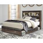Drystan Queen Bookcase Bed with 2 Storage Drawers - Image 3