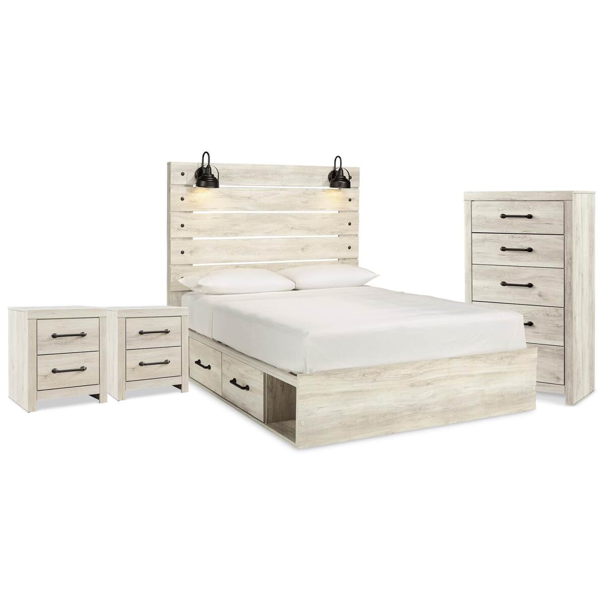 12570002a9305252edeb87535b718948 Cambeck Queen Storage Bed, Chest and 2 Nightstands - Image 1