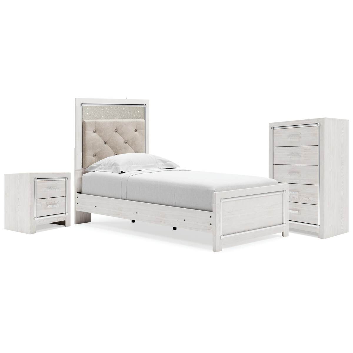 12c2fa81e0a2203df927a8e70e90a4a9 Altyra Twin Panel Bed, Chest and Nightstand - Image 1