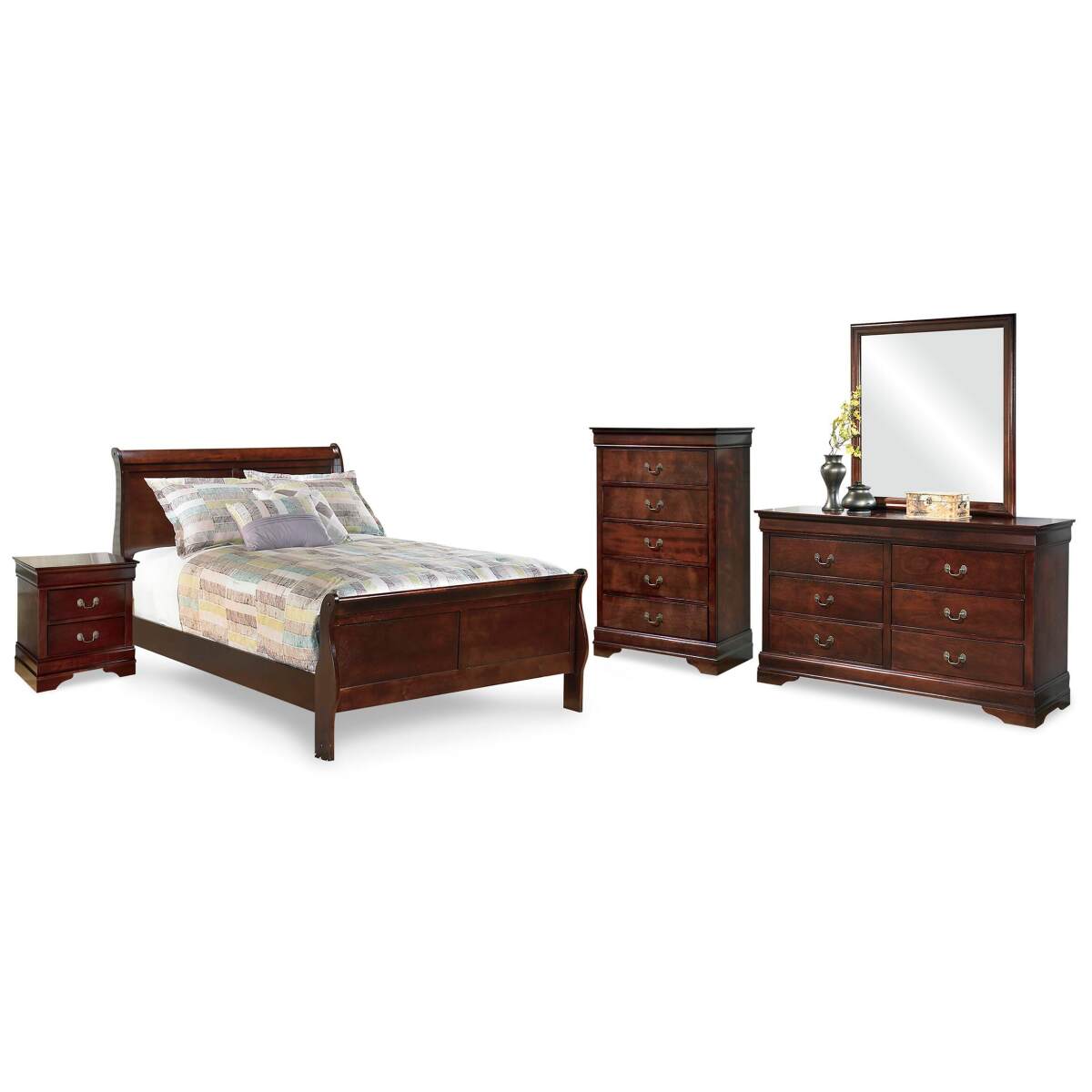 134177bb867224fb2bcff50423ee5fee Alisdair Full Sleigh Bed, Dresser, Mirror, Chest and Nightstand - Image 1