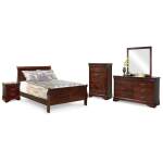 Alisdair Full Sleigh Bed, Dresser, Mirror, Chest and Nightstand