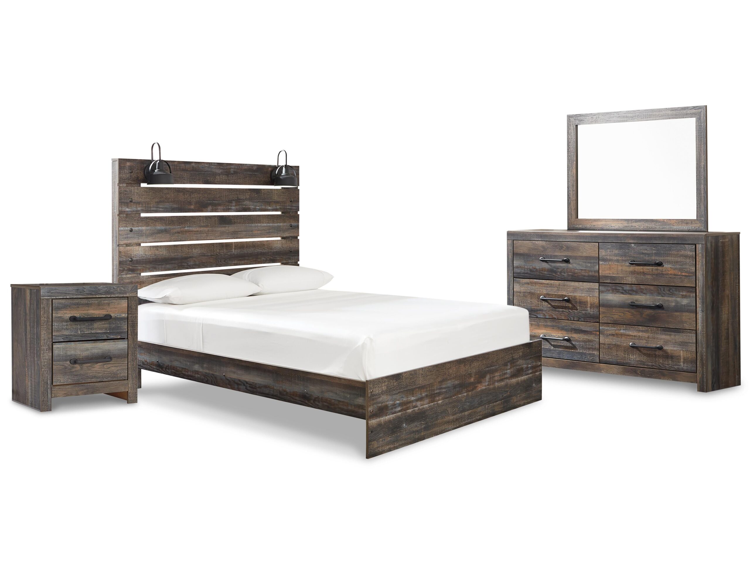 13bdabffaab62ffbc31fcd7c0a29352c Drystan Queen Panel Bed, Dresser, Mirror and Nightstand - Image 1