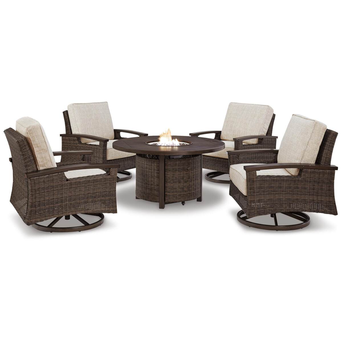 14714a975b303c69c407c6a9ef41d538 Paradise Trail Outdoor Fire Pit Table with 4 Lounge Chairs - Image 1
