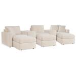 Modmax 5-Piece Sectional and 3 Ottomans