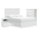 Bostwick Shoals Queen Panel Bed, Cheat and Nightstand