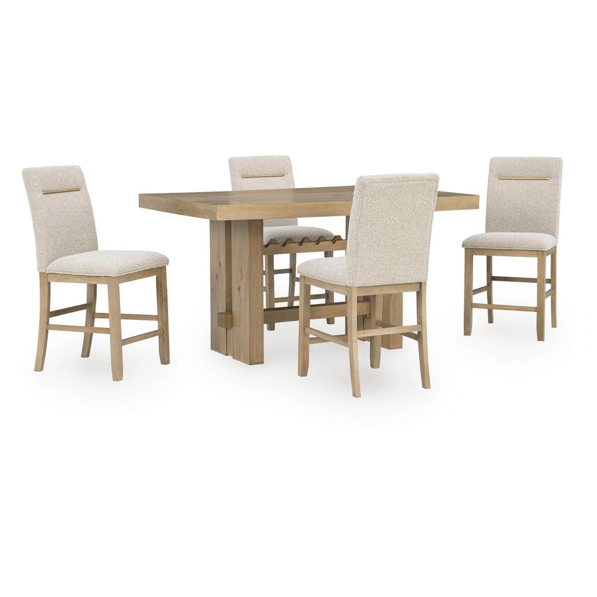 15024617096d94ac2172ad4d1c0bb1bd Lasinger Counter Height Dining Table and 4 Barstools - Image 1