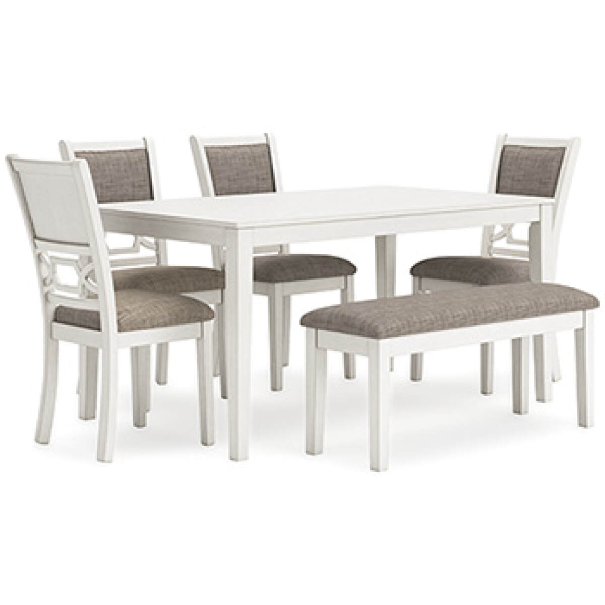 151f6283593fd77bcb0635980daa67d5 Erinberg Dining Table and 4 Chairs and Bench (Set of 6) - Image 1