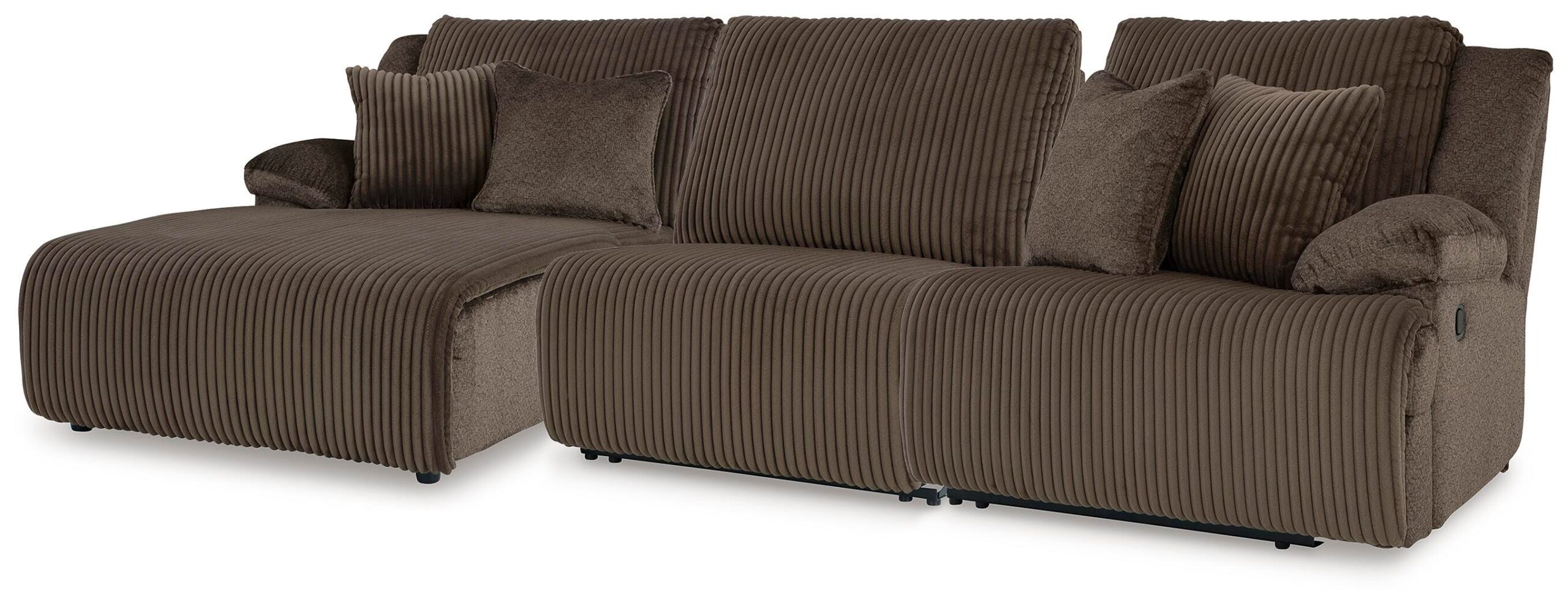 1520aab306e13fe25c95fd251c49748f Top Tier 3-Piece Reclining Sofa Chaise Sectional - Image 1