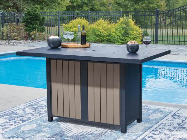 East Beach Outdoor Bar Table with Fire Pit - Image 7