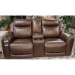 Axis Edge Power Reclining Loveseat with Console