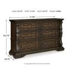 Maylee Queen Upholstered Panel Bed, Dresser and 2 Nightstands - Image 8