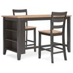 Gesthaven Counter Height Dining Table and 2 Barstools