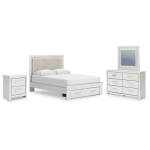 Zuraleus Queen Storage Bed, Dresser, Mirror and Nightstand