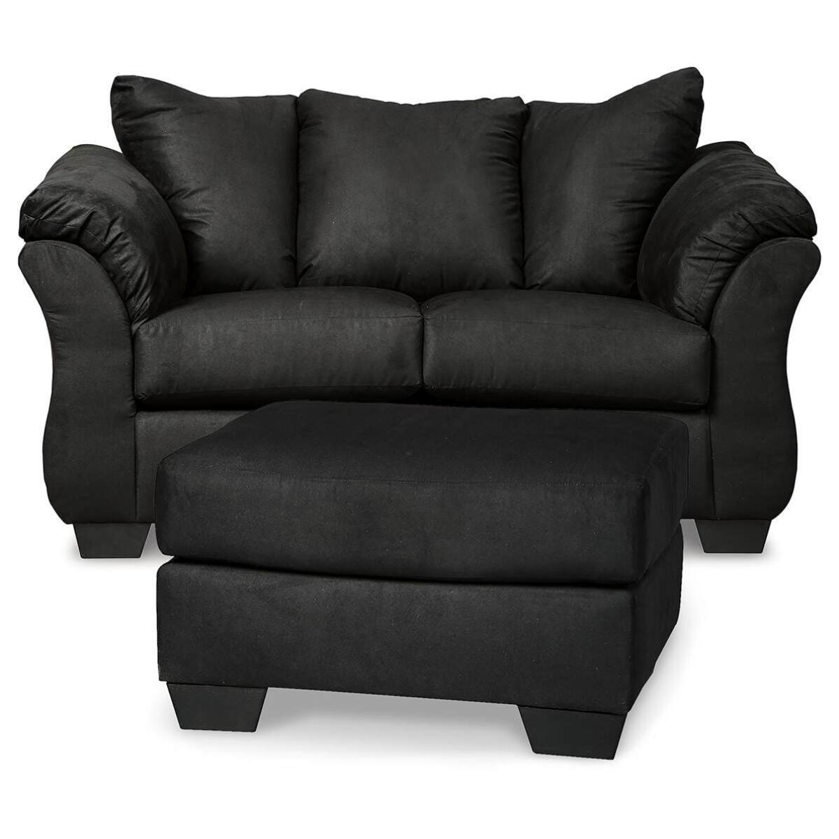19978f66c69a3cd71500794dee3b3f2e Darcy Loveseat and Ottoman - Image 1